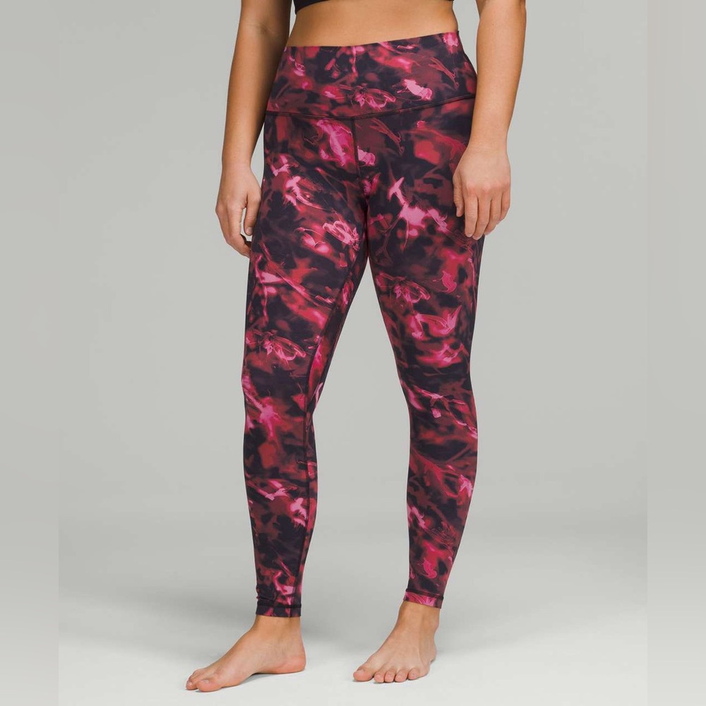 NEW!! Women's Lululemon Align HR Pant 28” Intensity Pink Blossom Multi Size 0